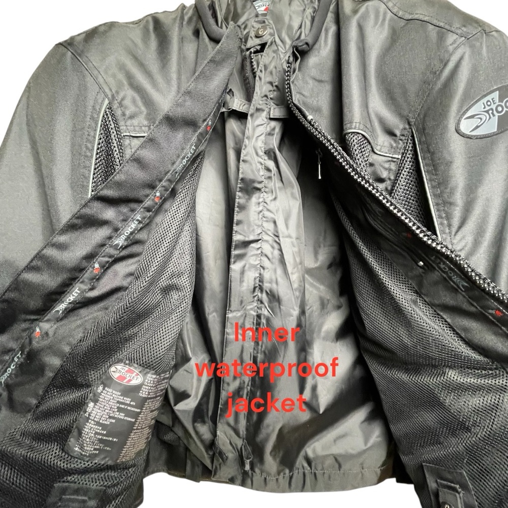 Joe Rocket Mens NWT Velocity Mesh Padded Street Motorcycle Jacket & Liner Sz L - Picture 11 of 16